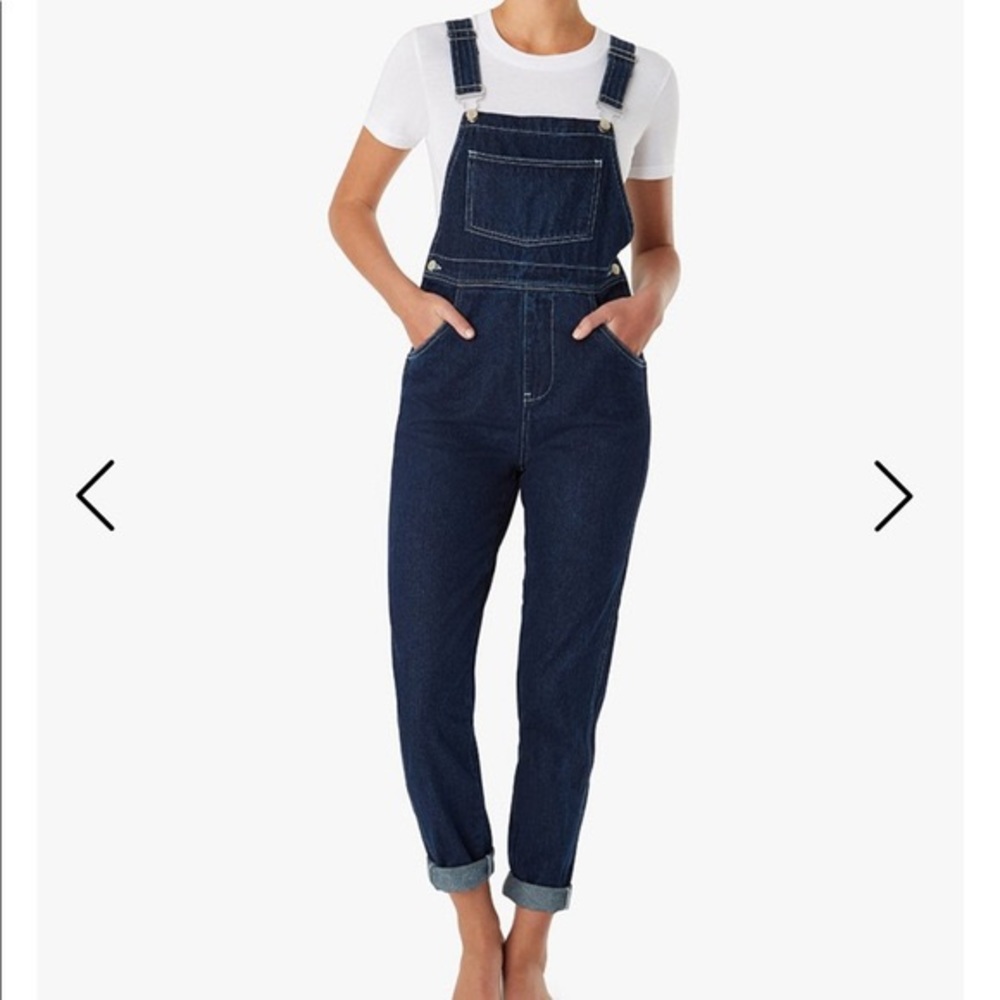 WE WORE WHAT - Dark Wash Denim Overalls -Worn Once